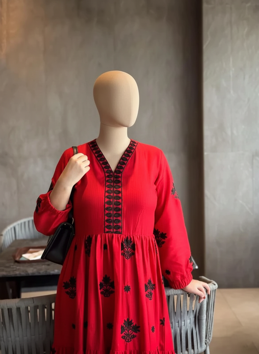 SHANZAY MAXI 2PC – Luxury Mid-Season Embroidered Ensemble