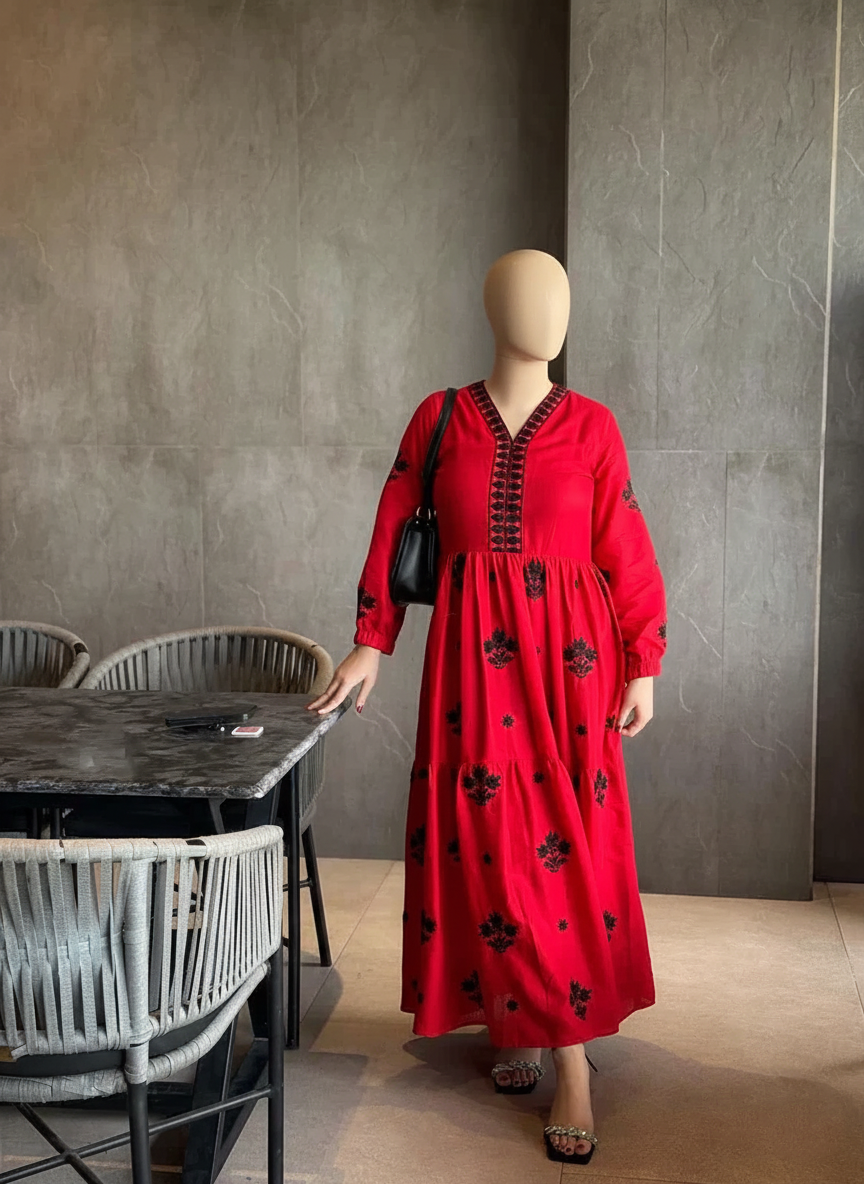 SHANZAY MAXI 2PC – Luxury Mid-Season Embroidered Ensemble