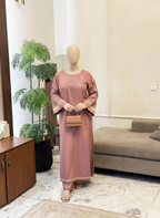 SUROOR 2PC – Luxury Winter Stone Linen Suite