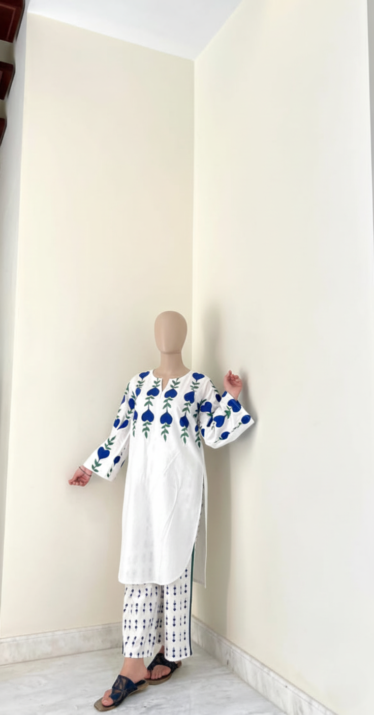 WHITE DOVE DESIGN – Premium Linen Printed Two Piece Suite