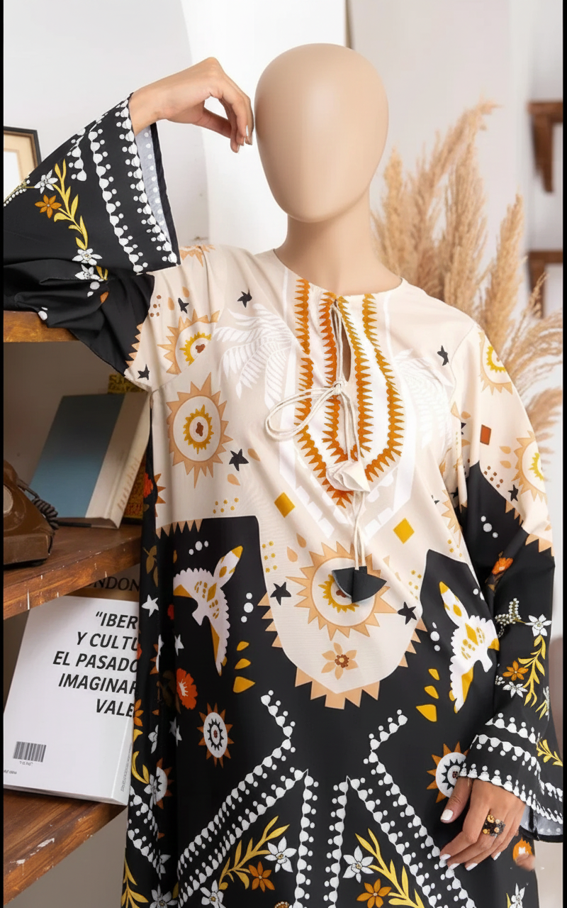 ISRA – Luxury Winter Silk Digital Co-ord Set