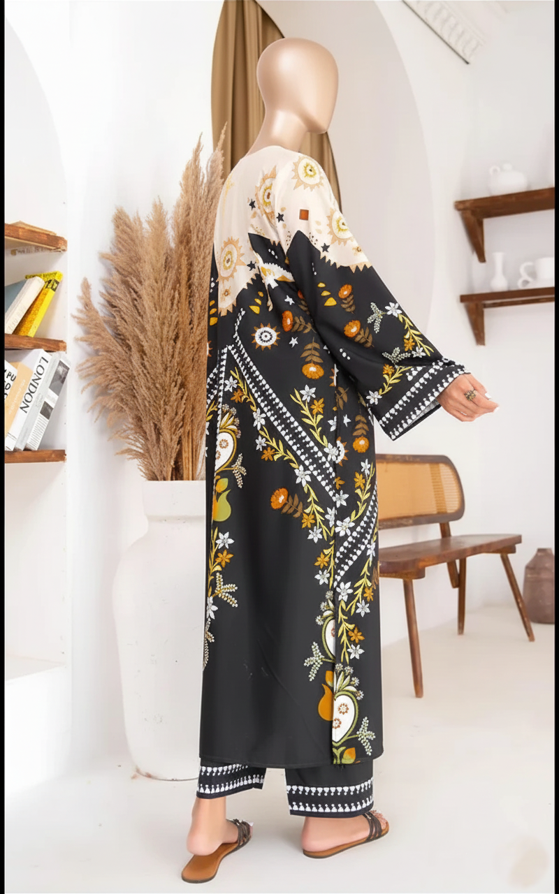 ISRA – Luxury Winter Silk Digital Co-ord Set