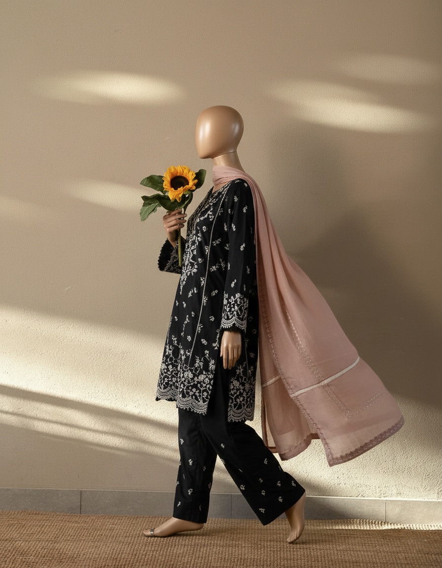 ZAIB – Luxury Lawn Cotton Fully Embroidered Suite