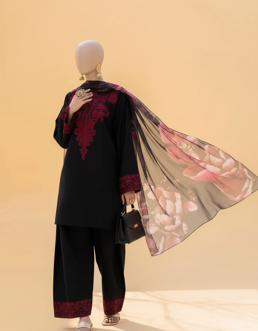 ZAROON EID 3PC ( FARSHI SHALWAR )