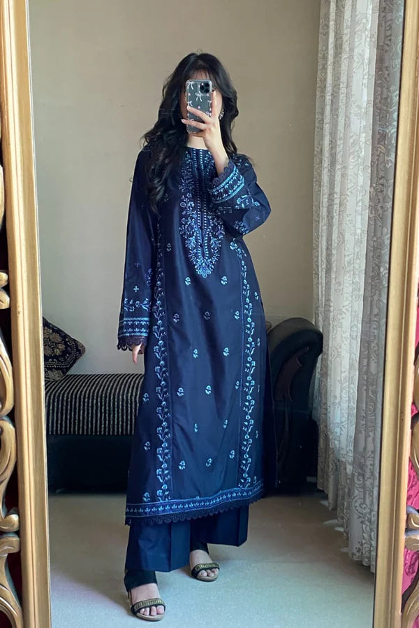 ZIMAL BLUE – Luxury Premium Lawn Cotton