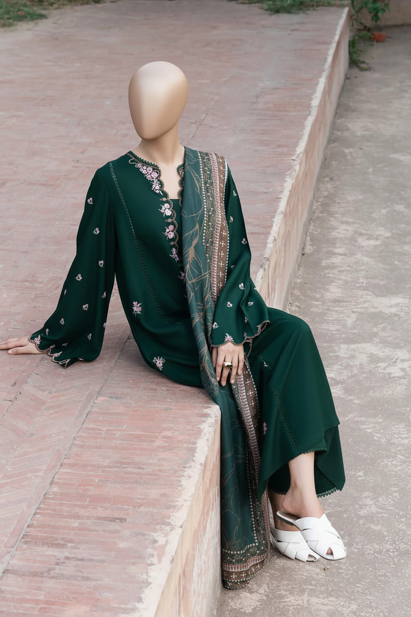 ZIVA GREEN – Emerald Grace Embroidered Edition