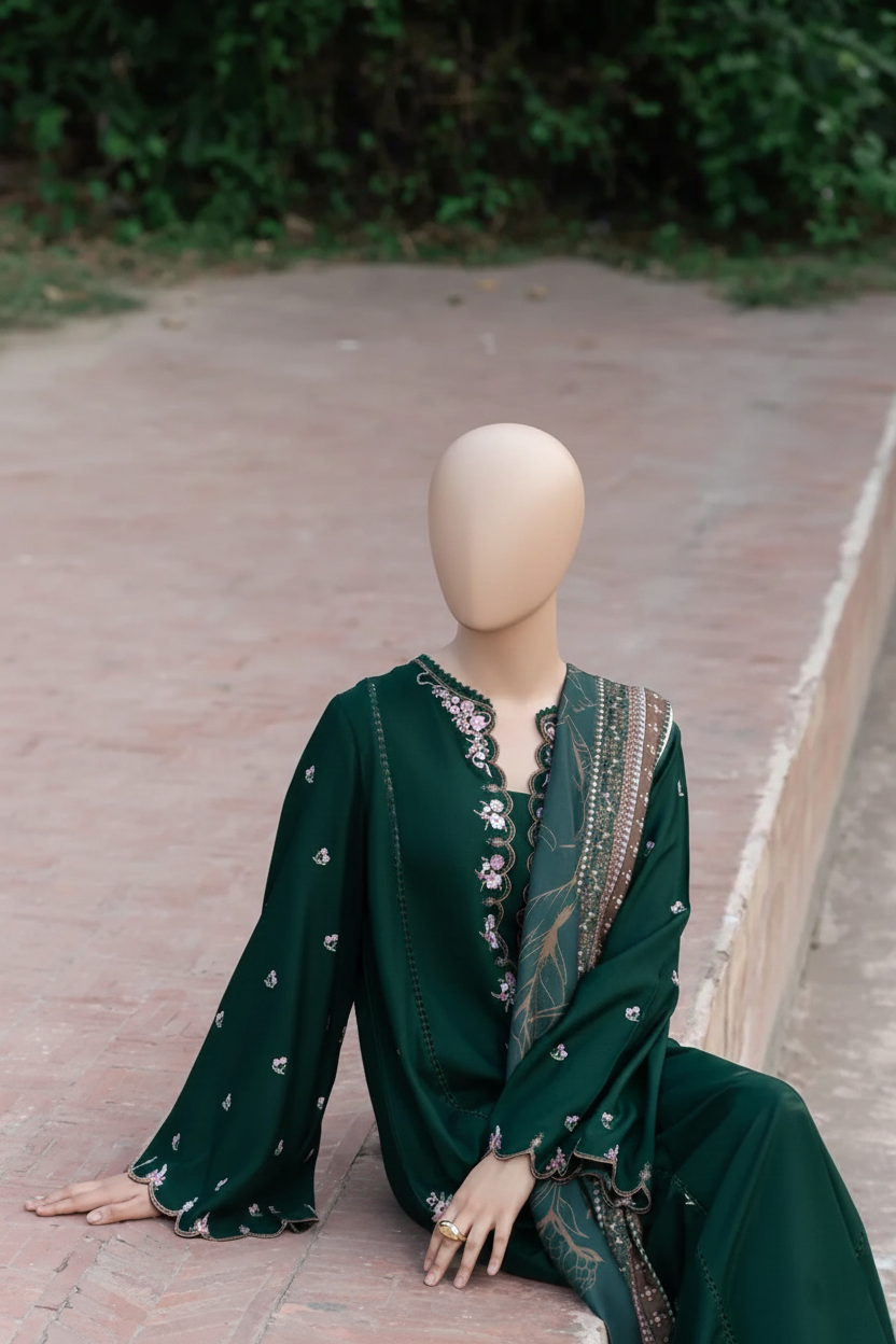 ZIVA GREEN – Emerald Grace Embroidered Edition